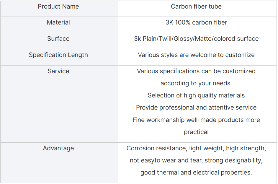 nqfiberglassmesh | 26mm 30mm 50mm 100mm Large Carbon Fiber Expandable Round Pipe Hexagonal Rectangular Square Octagonal Carbon Fiber Tube