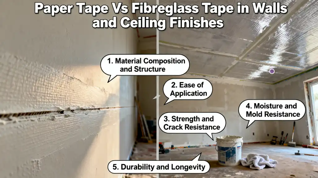 nqfiberglassmesh | Fibreglass Tape vs Paper Tape in Walls & Ceiling Finishes